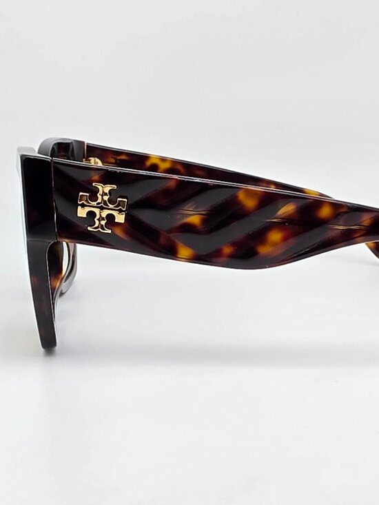 Tory Burch TY7180U Dark Tortoise Frame Brown Lens Oversized Cat Eye Sunglasses main image 11